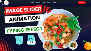 Image Slider With Typing Effect Animation Using CSS & JavaScript