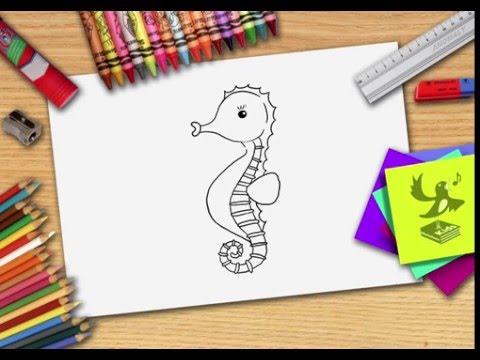 Hoe teken je een zeepaard ? Zelf zeepaardjes leren tekenen