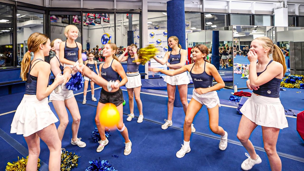 They Threw Dodge Balls and Poms While She Stunted!