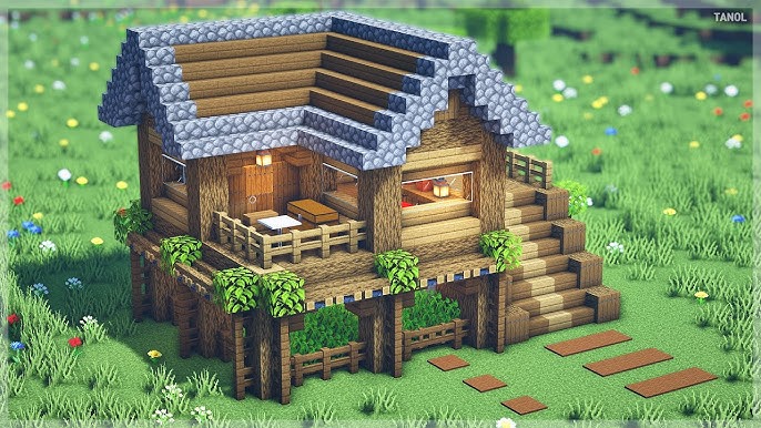 Minecraft: Casa de Madeira Simples/Simple Wooden House #minecraft #tut