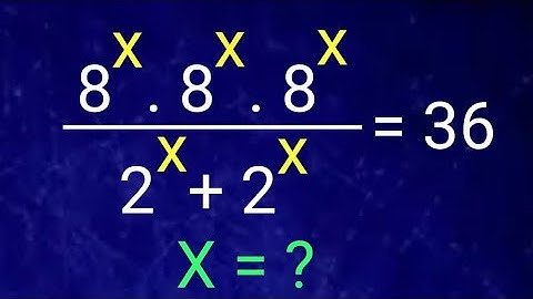Nice Exponential Problem |Can You Solve This? |Algebra Olympiad Problem |Maths Advanced Question 