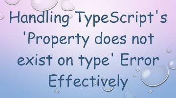 Handling TypeScript