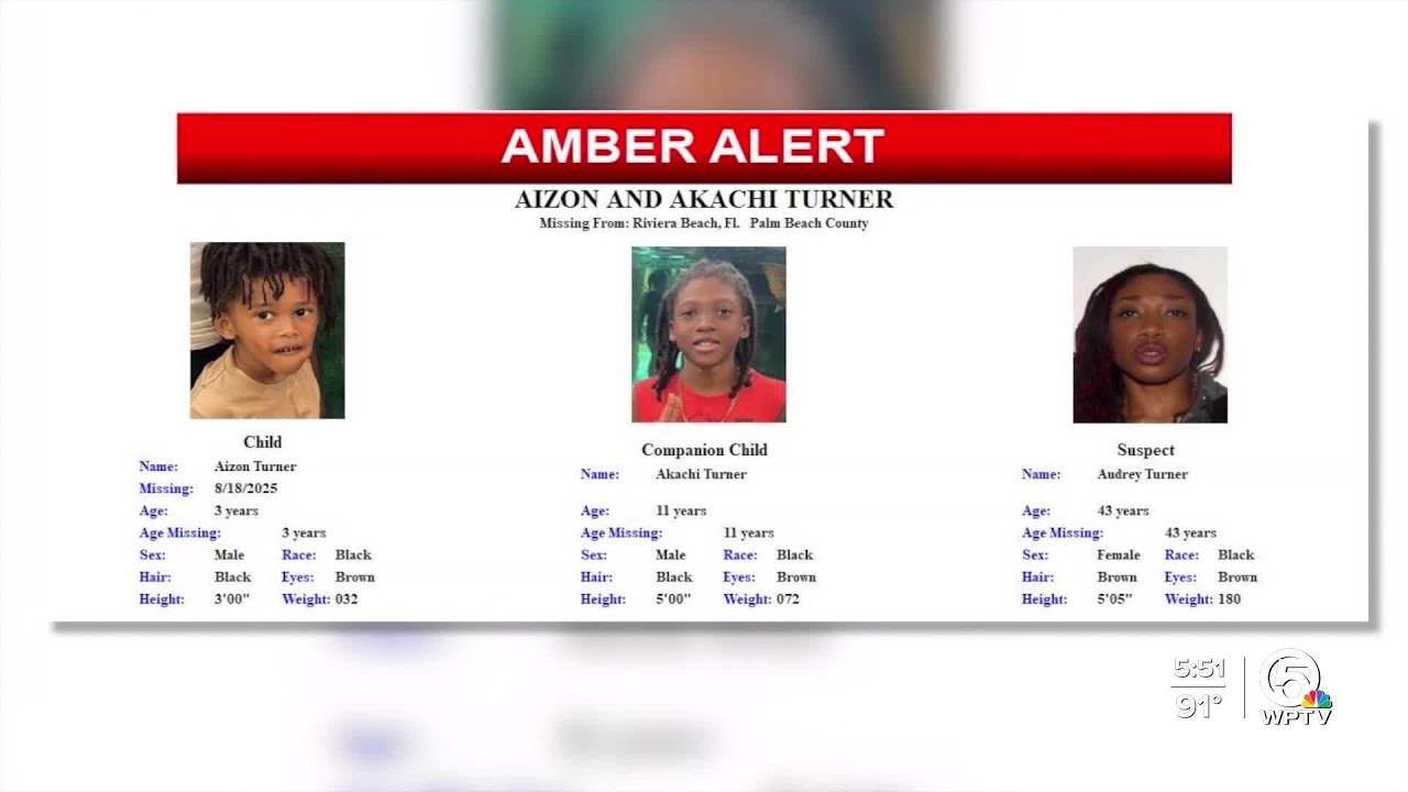 Amber Alert issued for 2 missing Riviera Beach children - YouTube