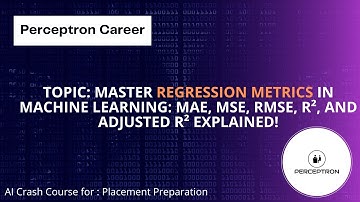 Master Regression Metrics in Machine Learning: MAE, MSE, RMSE, R², and Adjusted R² Explained!