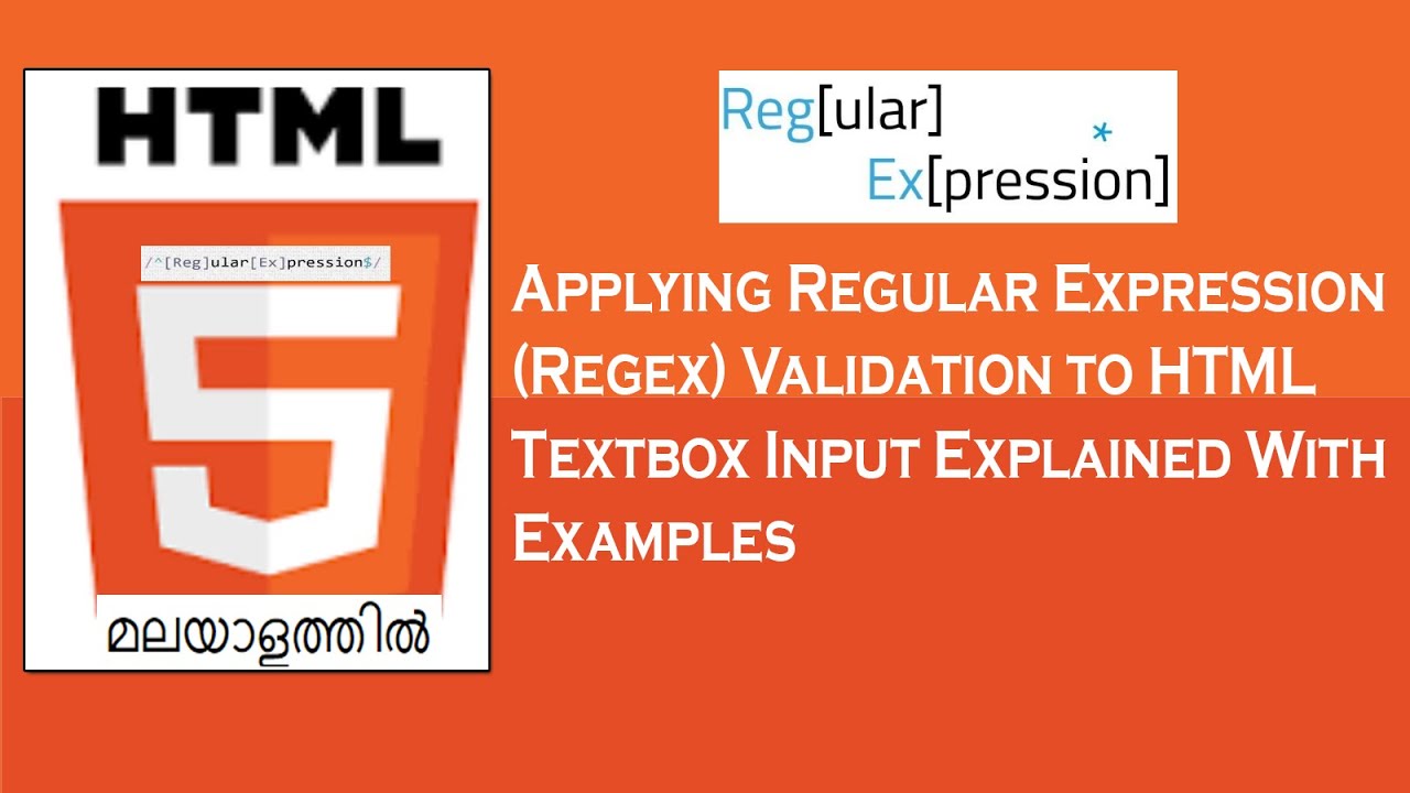 Regular Expression (Regex) Usage in HTML TextBox for Input Validation ...