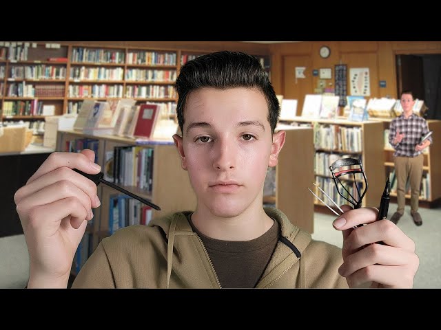 ASMR Toxic Guy Friend Does Your Lashes in the Library