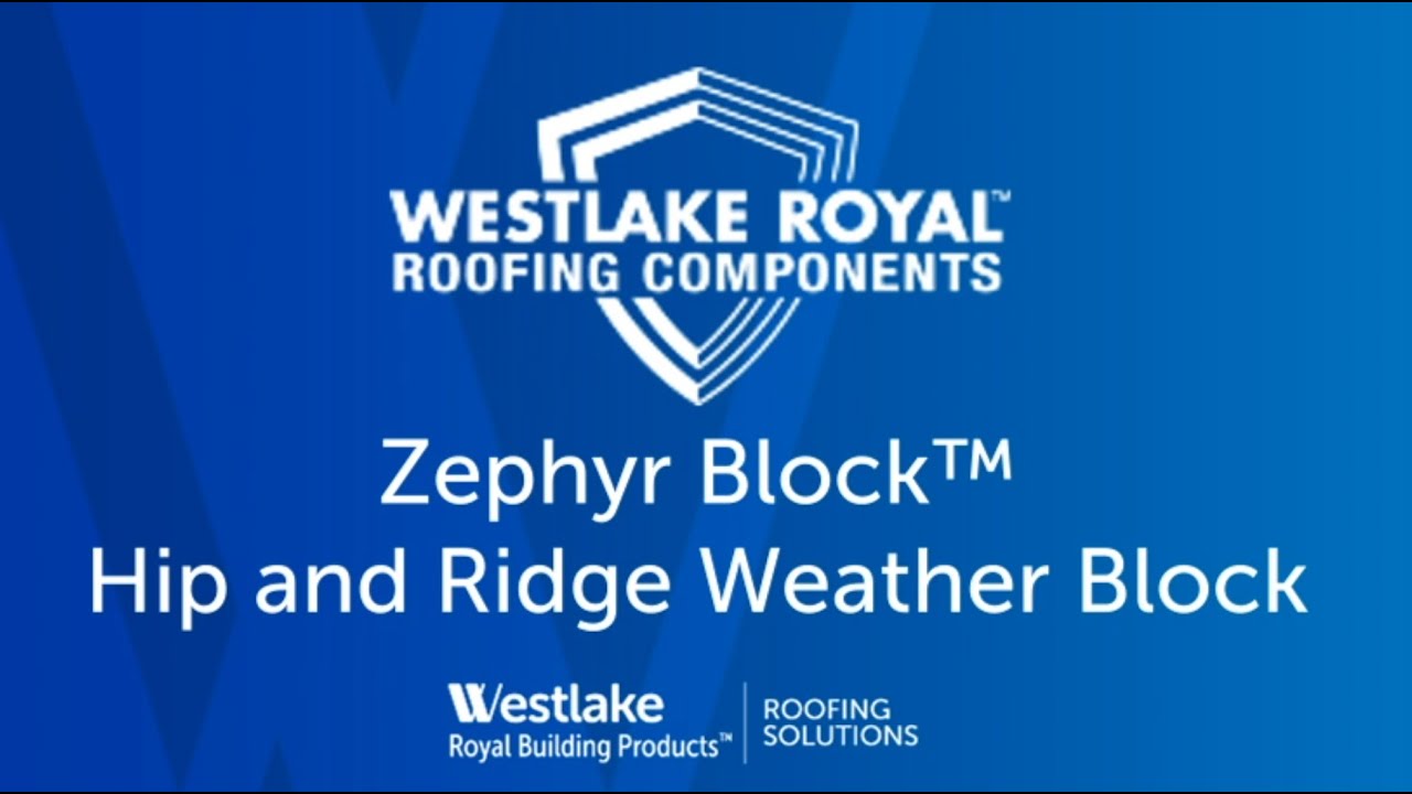Zephyr Block: Cost-Effective, Adhesive Ridge Vent & Weather Block