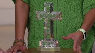 Waterford Crystal and Connemara Marble Ventry Cross on QVC