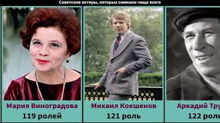 Советские актеры, которых снимали чаще всего