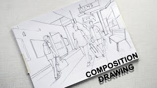 Composition Drawing (Railway Station) Composition Drawing (Railway Station)