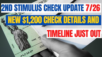 Second Stimulus Check Update| $1,200 NEW DETAILS and TIMELINE Just IN