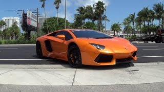 Lamborghini Aventador Lp700 4 Orange Delivery To Lamborghini Miami.