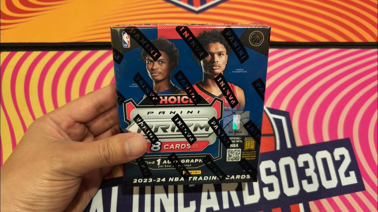 籃球卡系列，台幣13350一盒，一盒1包，一包8張卡，保證1張簽名！2023-24 NBA PRIZM CHOICE Basketball Trading Cards Box 1 Autograph