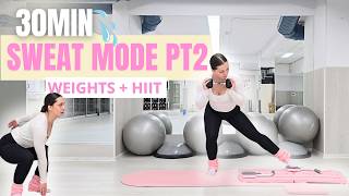 30 MIN HIIT Pilates Board Workout | Mid-Intense Full Body Sweat With Weights