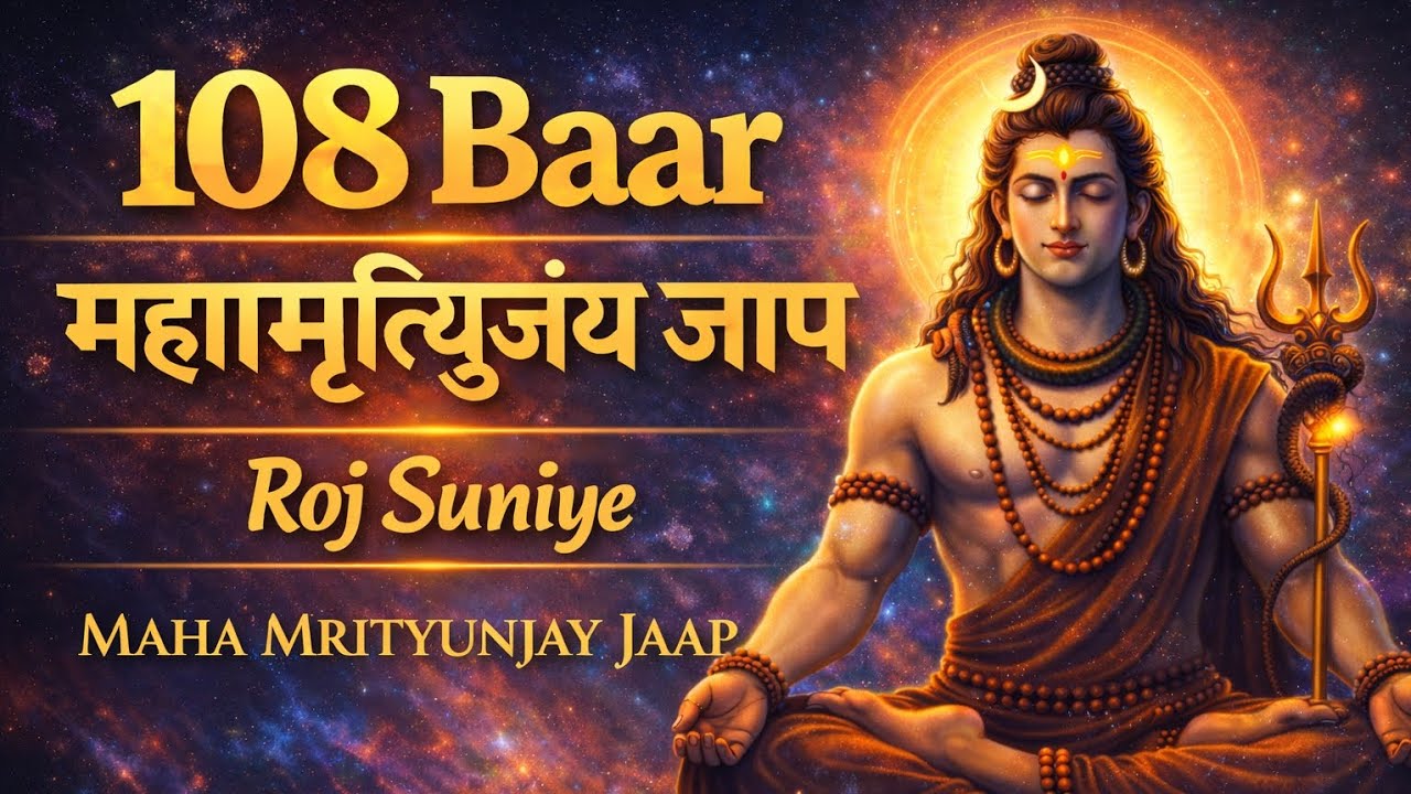 🕉 1 Hour – 108 Baar Mahamrityunjay Mantra | Daily Shanti & Positive Energy | Shiv Bhakti
