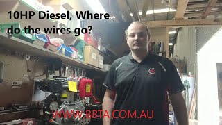 How to wire up a BBT 10HP 186F diesel engine.