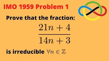 IMO First Problem Ever! (one-liner solution?) | International Math Olympiad 1959 Problem 1