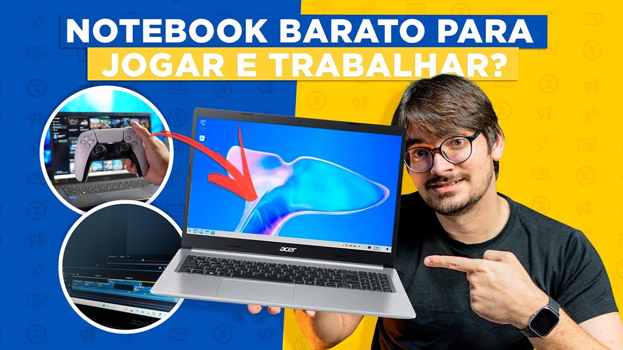 Notebook BARATO que roda jogos de CONSOLE! Acer Aspire 5 custa menos ...