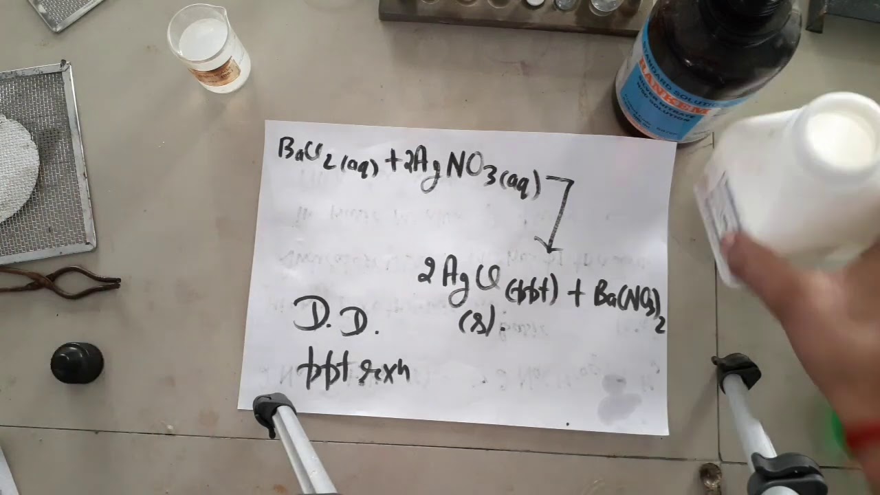 Practical Double Displacement reaction Precipitation Reaction Barium