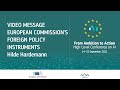 01 21 VIDEO MESSAGE EUROPEAN COMMISSION'S FOREIGN POLICY INSTRUMENTS Hilde Hardemann