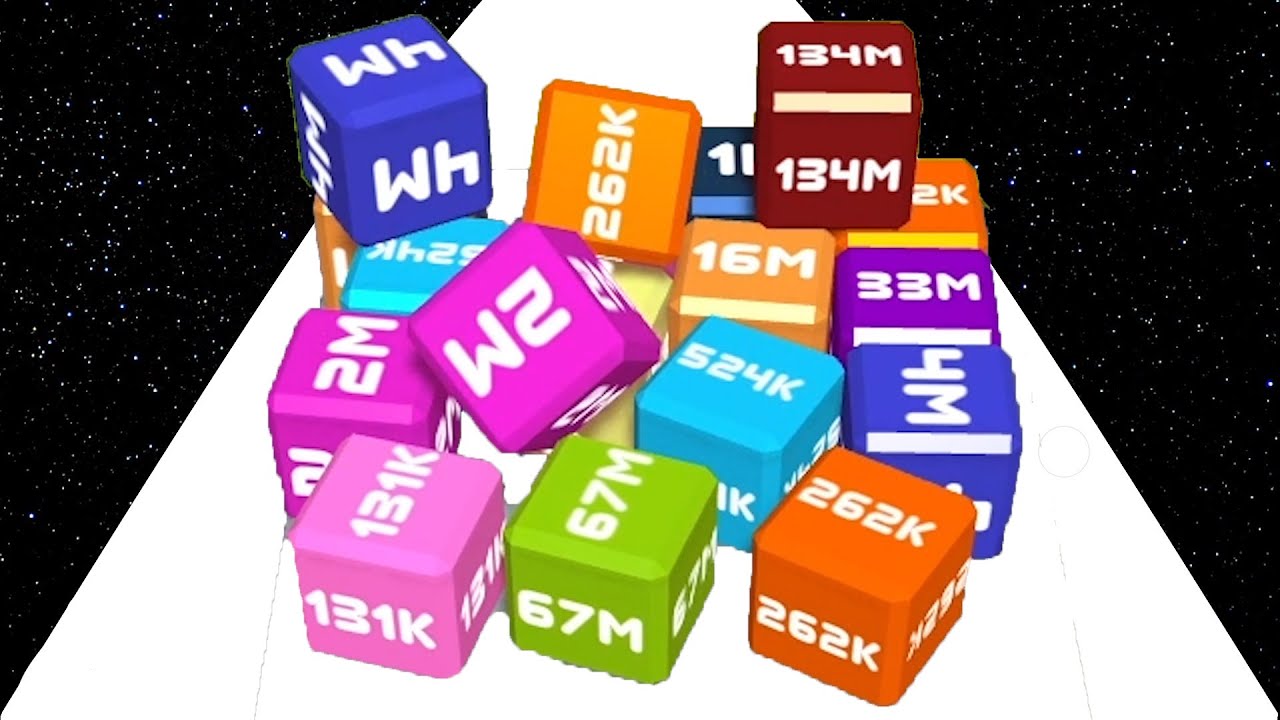 Merge Cube 2048 3D - ASMR Gameplay (Cubes Math, Level Up NumberBlocks ...