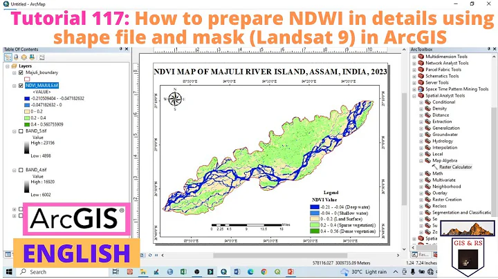 How to prepare of Normalized Difference Water Index (NDWI) in Arc GIS