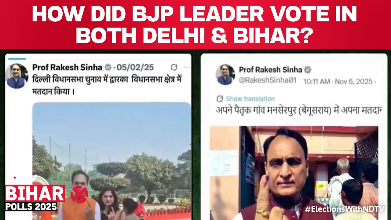 Bihar Election Latest News | How Did Rakesh Sinha Vote In Both Delhi & Bihar? He Responds