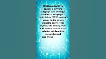 What is CSS? #css #studylearn #coding #techlearn #shorts