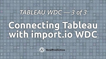 Tableau Web Data Connector Import io