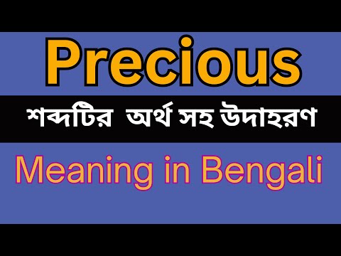 Precious Meaning In Bengali /What is the meaning of Precious
