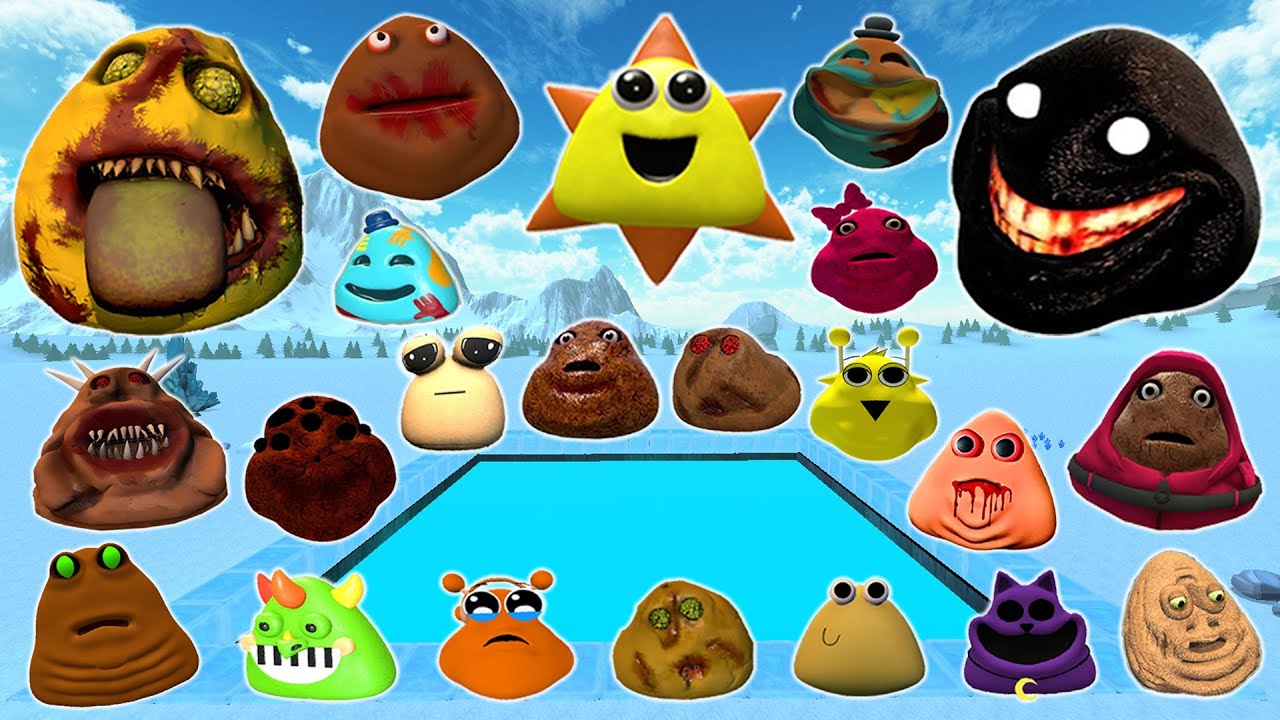 DESTROY ALL NEW 3D POU BOU'S REVENGE & ITALIAN BRAINROT FAMILY in ICE HOLE Garry's Mod