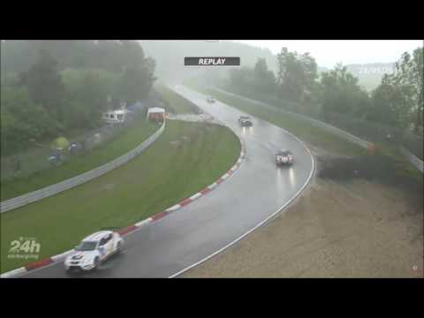 ADAC Zurich 24h Nurburgring 2016 Heavy Rain Chaos Big Crashes