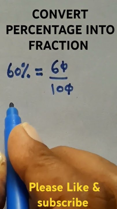 HOW TO CONVERT PERCENTAGE INTO FRACTION YouTube how-to-convert-percentage-into-fraction