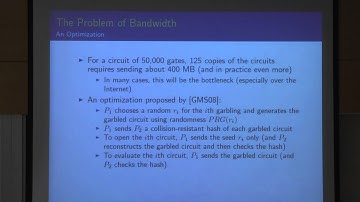 Secure Two-Party Computation in Practice Part 3 Yehuda Lindell at Technion