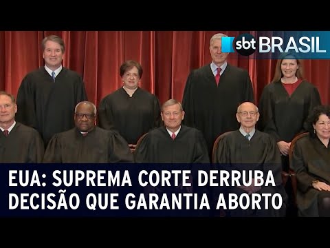 EUA: Suprema Corte derruba decisão que garantia direito ao aborto | SBT Brasil (24/06/22)