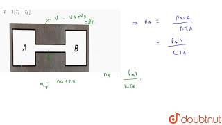 shows two vessels `A` and `B` with rigid walls containing ideal gas. The pressure