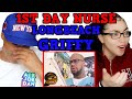 MY DAD REACTS TO When it's their first day as a Nurse LongBeachGriffy REACTION