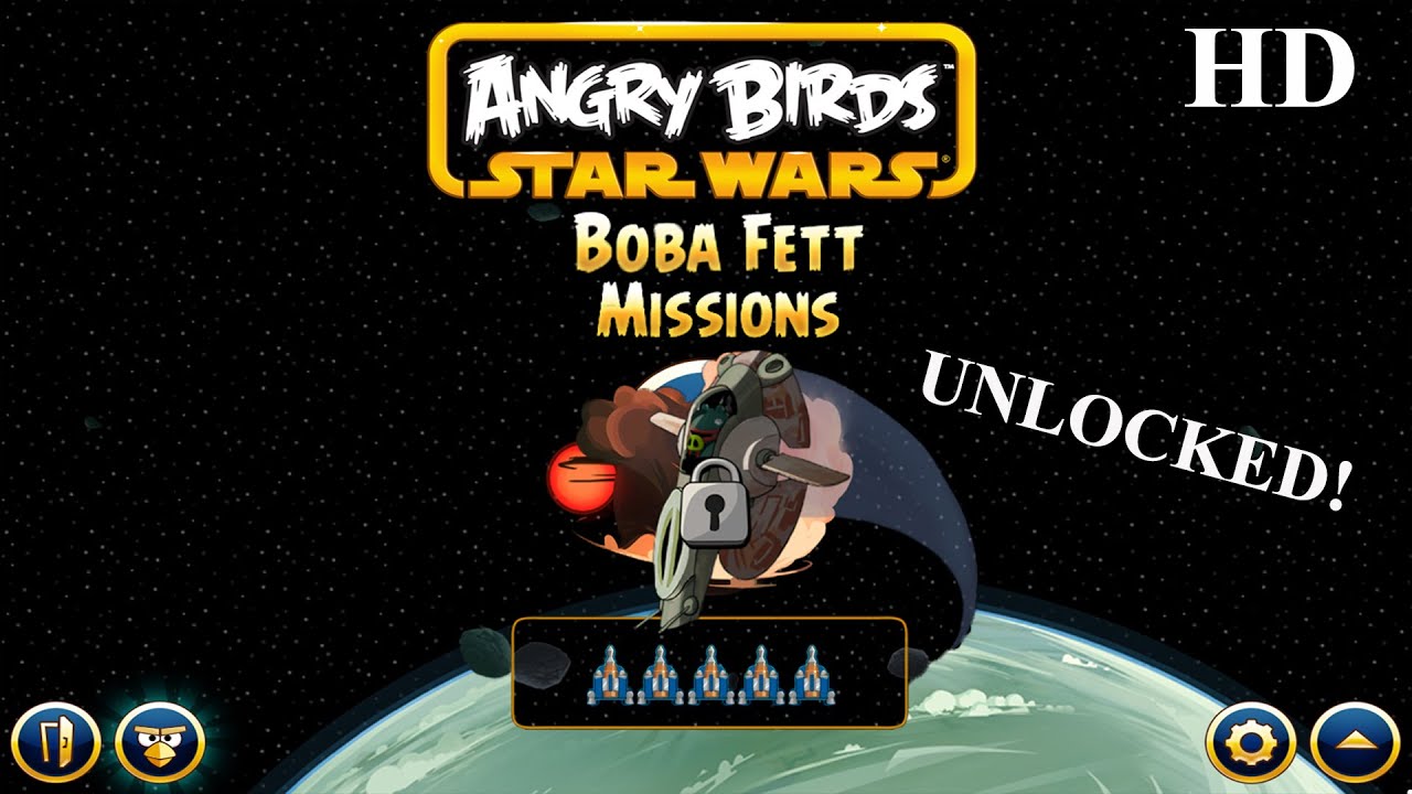 Angry Birds Star Wars| How to unlock BOBA FETT MISSIONS| Complete| FULL HD 60 FPS 🔓