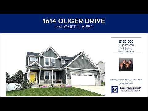 1614 Oliger Drive, Mahomet, IL home video tour