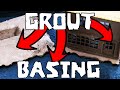 YouTube thumbnail: How to make Grout Base Mix for 40k / AoS / MESBG wargaming terrain - DIY Stirland Mud!