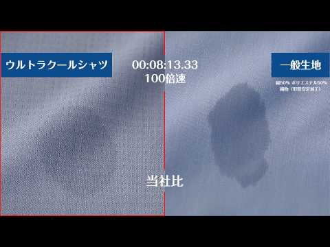 AOKI 吸水性・速乾性の比較｜ウルトラクールシャツ