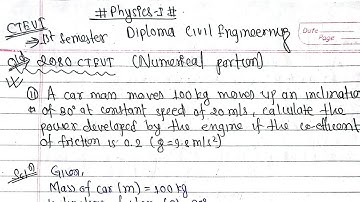 Physics-I CTEVT Diploma in Civil Engineering|2080 Exam paper solution|Numerical from Friction #ctevt