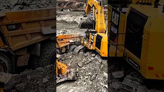 Massive Mining Power! CAT 6015B Loading Quarry Truck Massive Mining Power! CAT 6015B Loading Quarry Truck