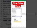 Pivot table complete tutorial #excel #shortsfeed #computer