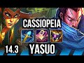 Cassiopeia vs yasuo mid  2218 legendary 7 solo kills 800 games  euw master  143