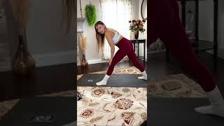 Warm up workouts with Young Brunette to do splits.