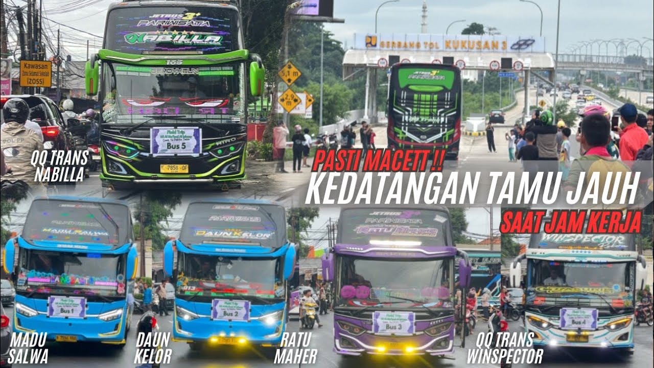 WADUUUH‼️CUMA 5 BUS TAPI BISA BIKIN GEGER😈 KEDATANGAN TAMU JAUH INI MAH🤑