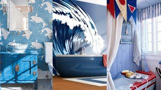 Sea Inspired Bathroom Ideas. Marine and Beach Themed Bathroom Decor.