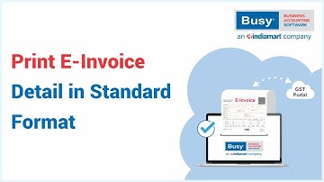 How to Print E-Invoice Details in Standard Format (Hindi)