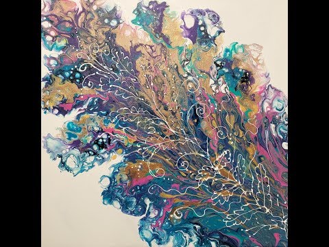 (378)-plume-of-joy-acrylic-dirty-pour-blown-out-a-bit-&-embellished-fine-tip-writer-w/-sandra-lett